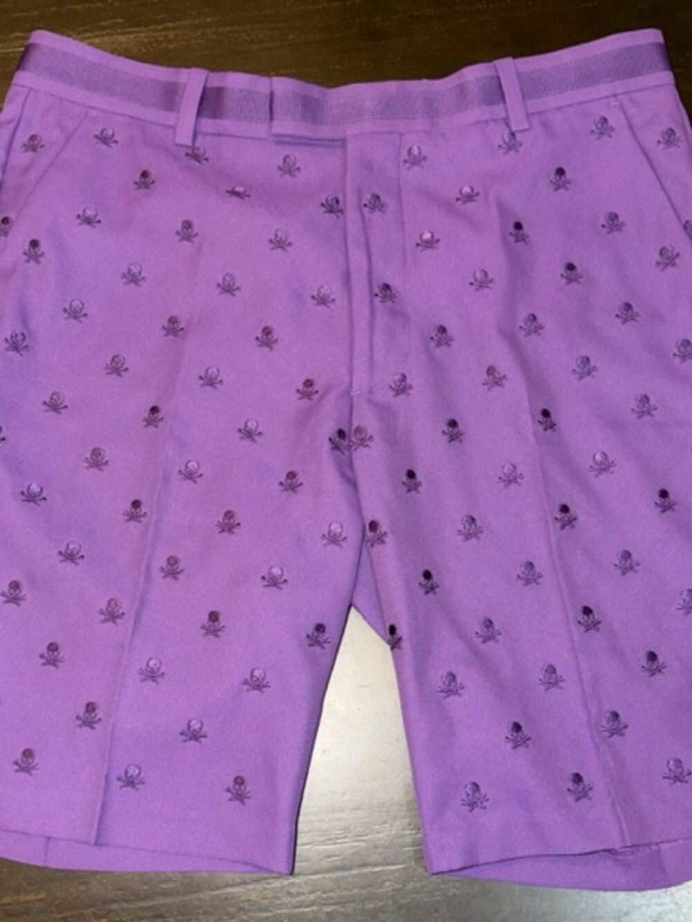 🏌️‍♂️ G/FORE Purple Skull & Crossbones Golf Shorts Men's Size 34 Performance